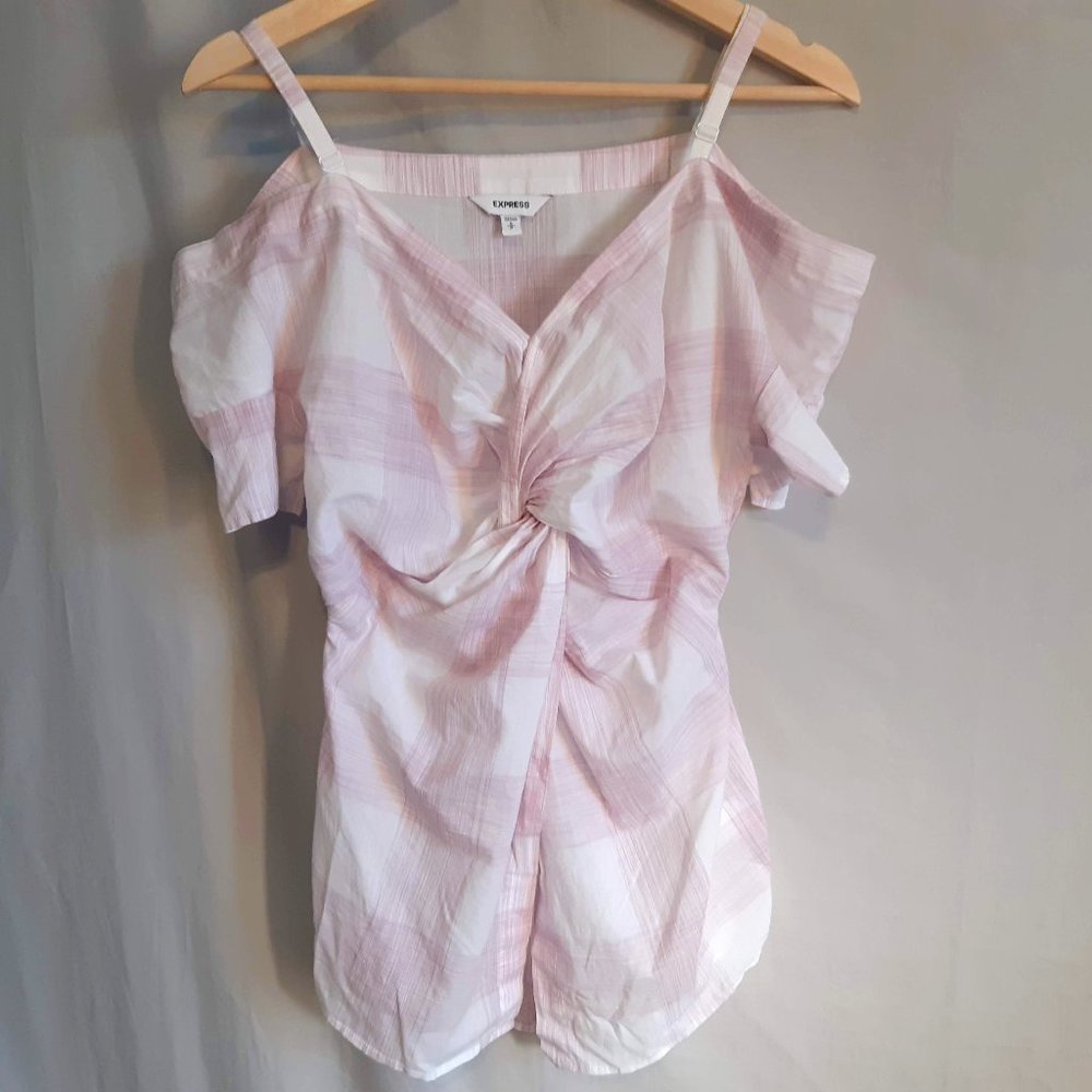 Express | Cold shoulder front-knot blouse